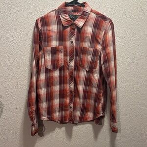 Vans Red and White Plaid Shirt